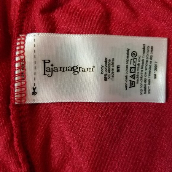 PAJAMAGRAM 2 Piece Velvet Spaghetti Strap Tank Top and Pants Red Small ~ 4502 - Picture 5 of 10